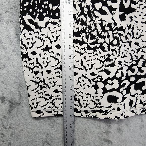 Forever 21 Dress Womens L Black White Animal Print Bodycon Back Bow Cutout Party - Picture 8 of 9